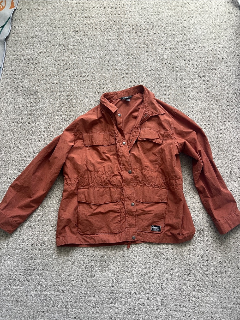 Eddie Bauer Rust Orange Lightweight Men's Shirt Jacket
